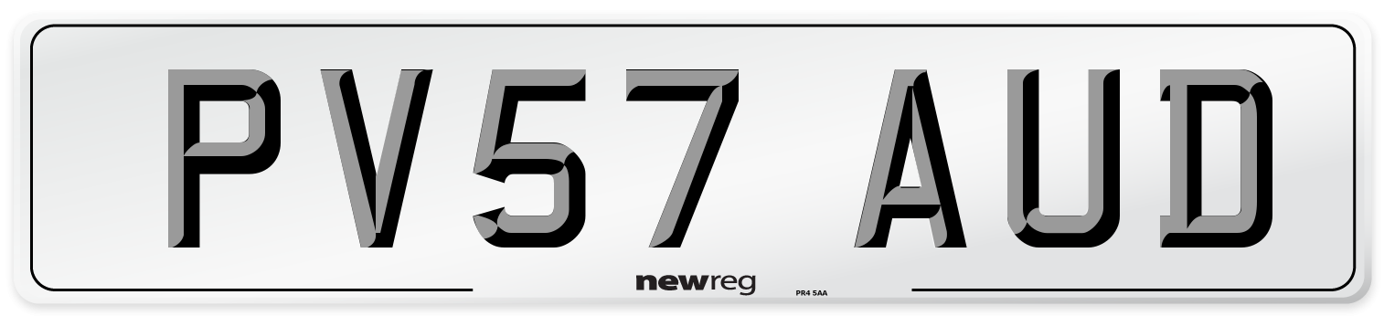 PV57 AUD Number Plate from New Reg